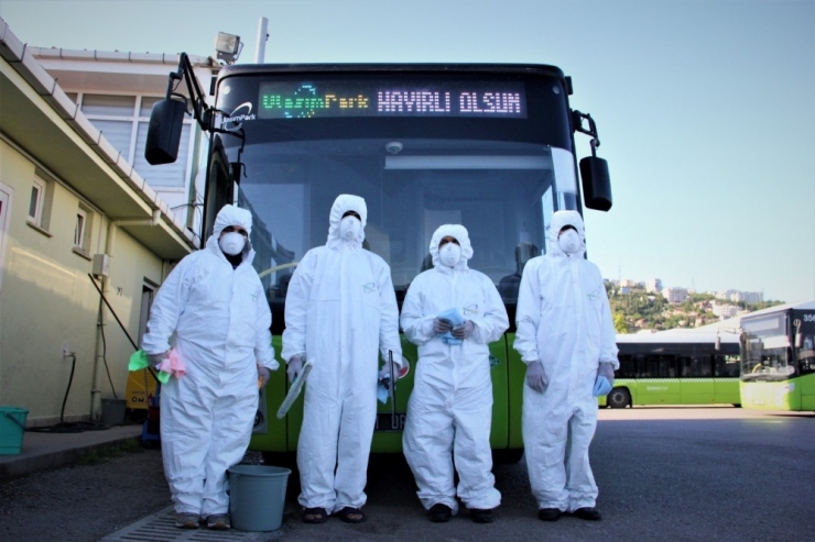 Kocaeli’deki Toplu Taşıma Araçlarına Virüs Ve Mikrop Önlemi