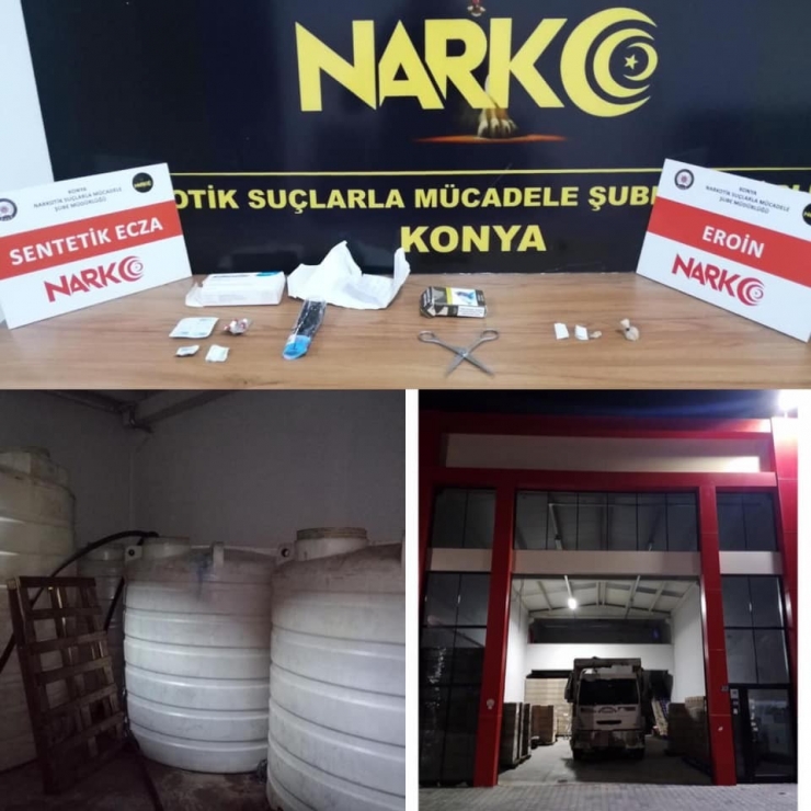 Konya’da Kaçak Akaryakıt Ve Uyuşturucu Operasyonu