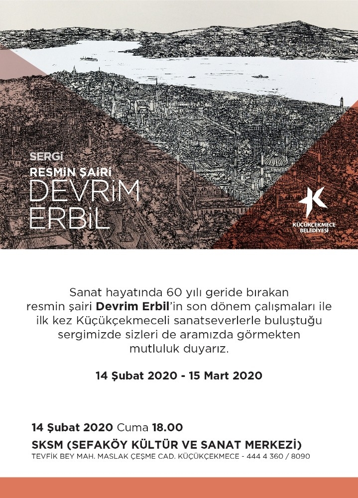 Tuvaldeki Şiirin Ressamı Devrim Erbil Sergisi Küçükçekmece’de