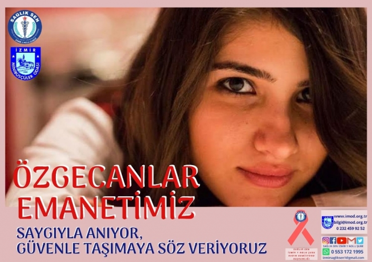 Sağlık-sen İzmir 1 No’lu Şube Kadın Komisyonu Özgecan Aslan’ı Unutmadı