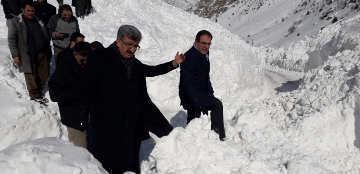 Çığ Bölgesinde İş Makineleri Dondu