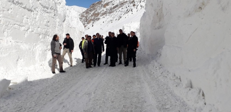 Çığ Bölgesinde İş Makineleri Dondu