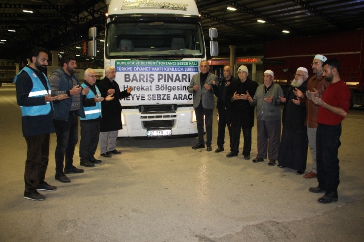 Barış Pınarı Bölgesine Kumluca’dan Bir Tır Sebze Ve Meyve Yardımı