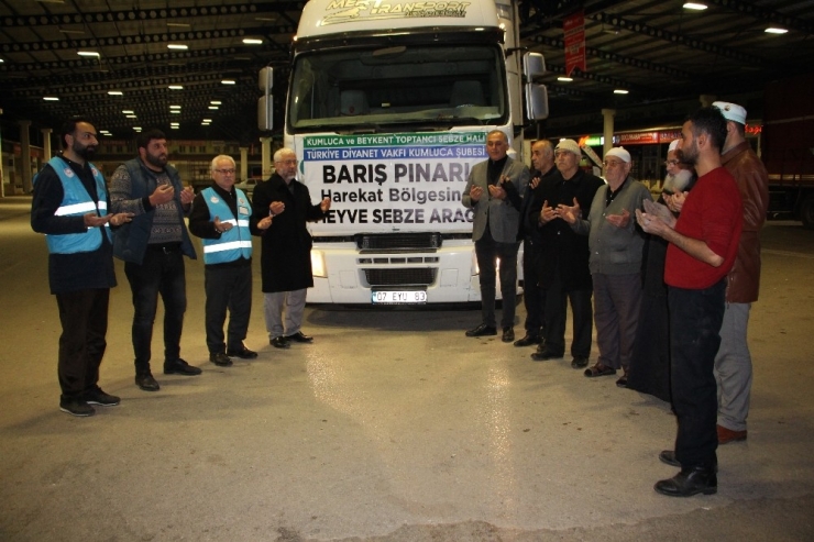 Barış Pınarı Bölgesine Kumluca’dan Bir Tır Sebze Ve Meyve Yardımı