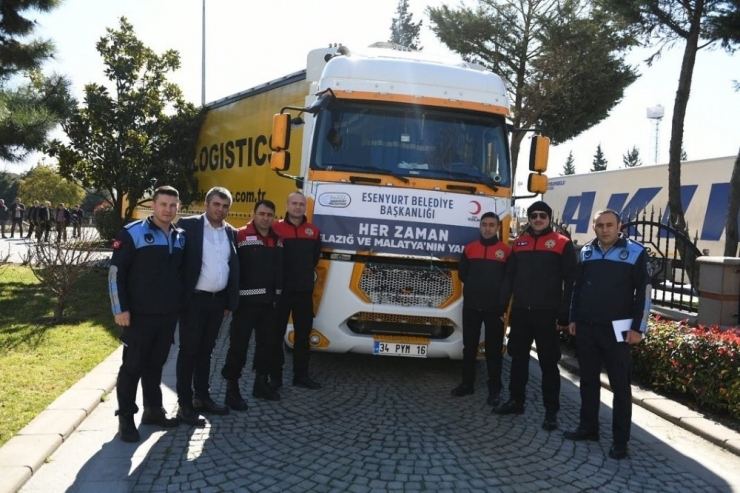 Esenyurt’tan Deprem Bölgesine Gönül Köprüsü Kuruldu