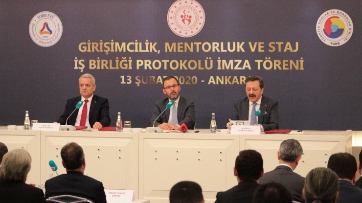 Tobb’da ‘Girişimcilik, Mentorluk Ve Staj İş Birliği Protokolü’ İmzalandı