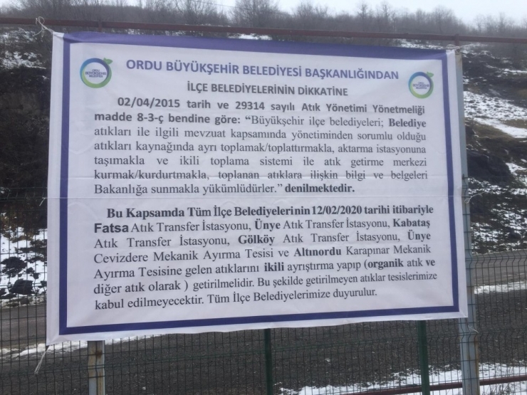 Ordu’da Çöpte ‘İkili Toplama Sistemi’