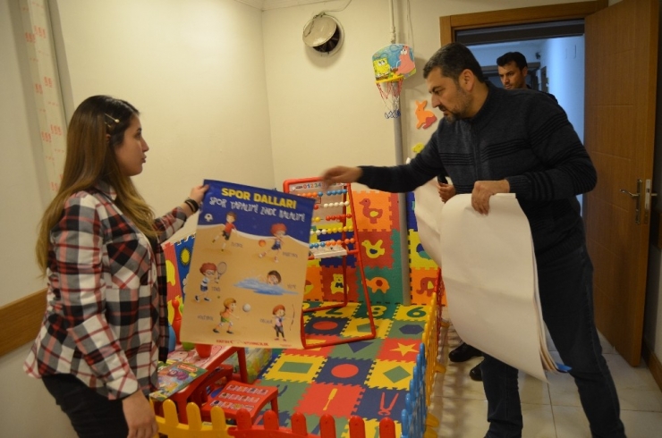 Aile İçi Şiddetle Mücadele Bürosunda, Çocuklar İçin Mini Oyun Parkı Kuruldu