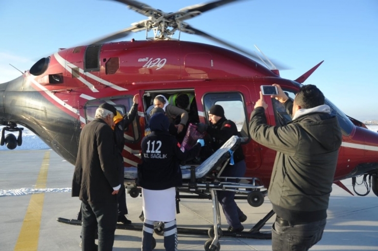 Diyabet Ve Tansiyon Hastasının İmdadına Polis Helikopteri Yetişti