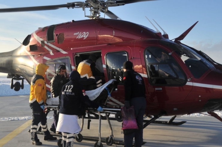 Diyabet Ve Tansiyon Hastasının İmdadına Polis Helikopteri Yetişti