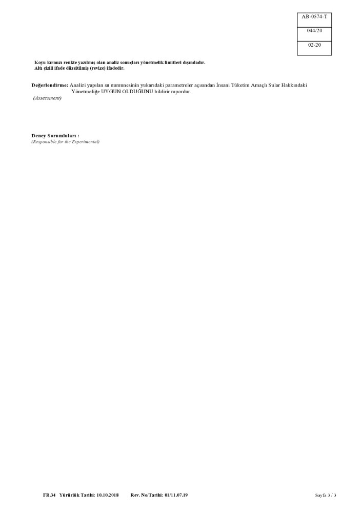 Sinop’un İçme Suyu Temiz