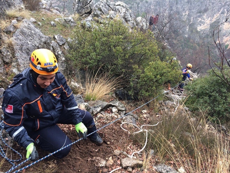 Kayalıkta Mahsur Kalan Keçi Kurtarıldı
