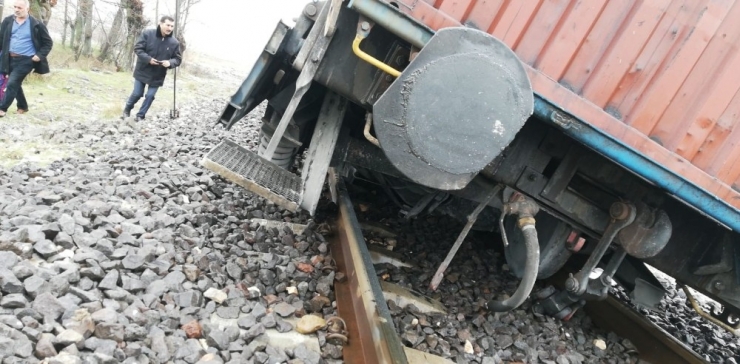 Kahramanmaraş’ta Tren Vagonu Raydan Çıktı