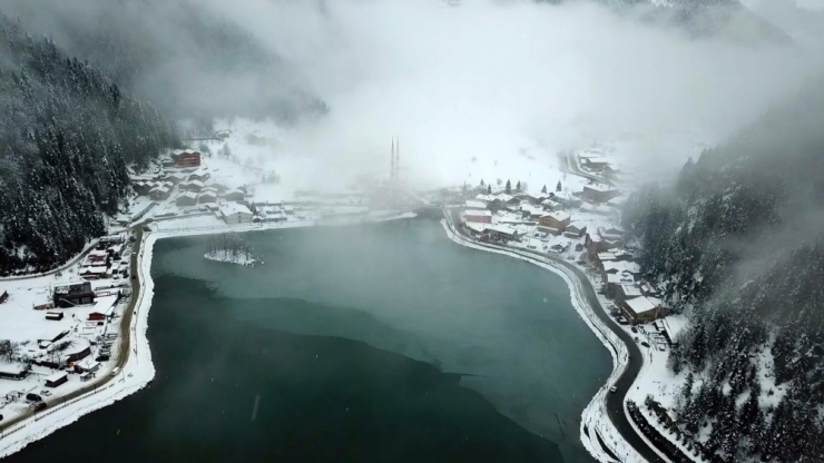 Beyaza Bürünen Türkiye Havadan Görüntülendi