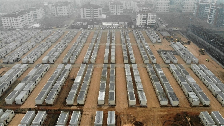 Deprem Bölgesinde Konteyner Kent Kurulumları Son Aşamaya Geldi