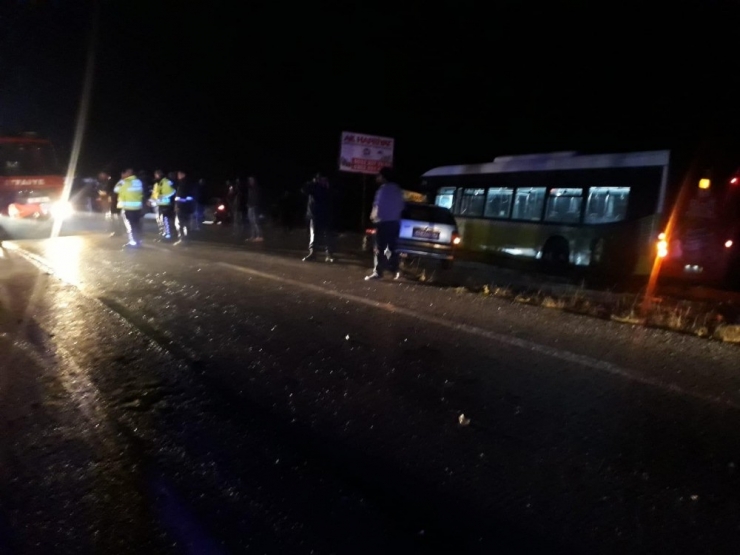 Kocaeli’de Halk Otobüsü İle Otomobil Kafa Kafaya Çarpıştı: 1 Ölü