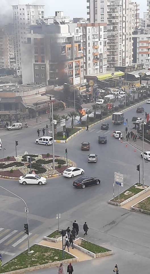 Seyir Halindeki Araç Alev Alev Yandı