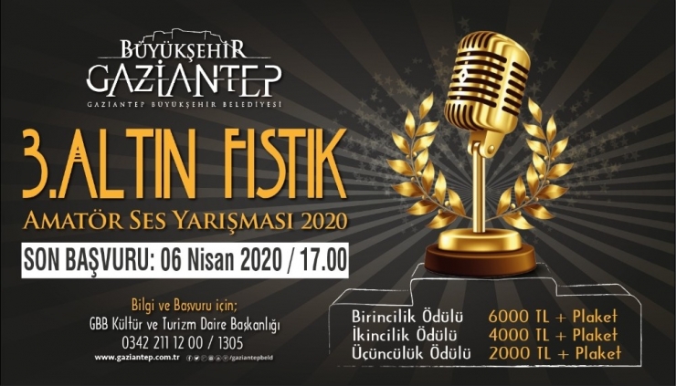 Altın Fıstık Türk Sanat Müziği Amatör Ses Yarışması Düzenlenecek