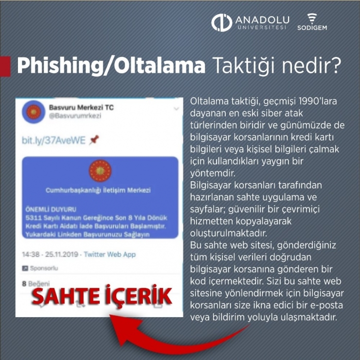 Anadolu Üniversitesi Dolandırıcılıklara Karşı Uyardı