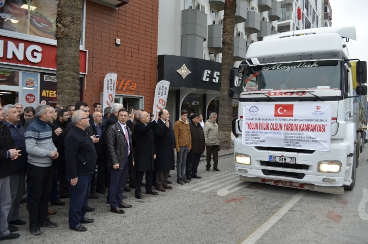 Denizli’den İdlib’e 7 Tırlık Yardım Konvoyu Yola Çıktı
