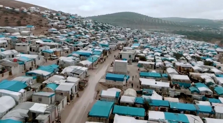 Msb Sınırdaki Çadırların Havadan Görüntüsünü Paylaştı