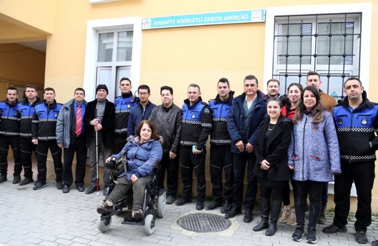 Engelliler, Zabıta Ekipleriyle Birlikte Kaldırım İşgâli Denetimi Yaptı