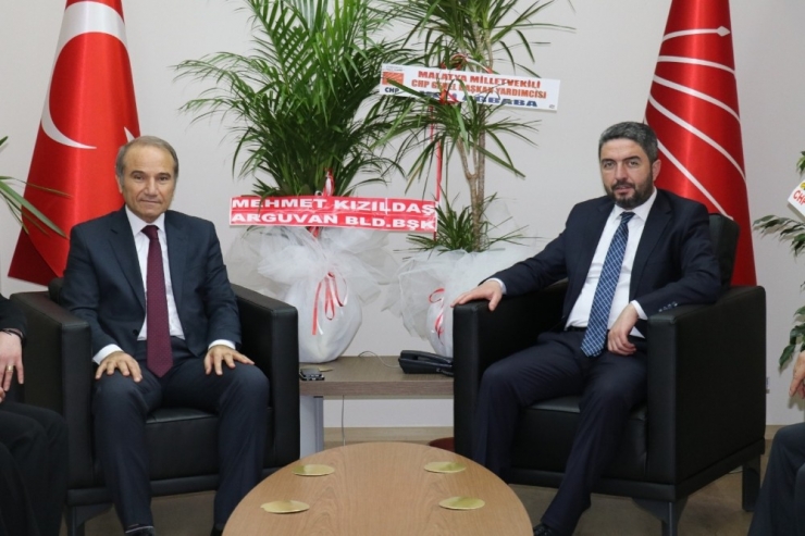 Arguvan Belediyesi’nden Chp’ye Ziyaret