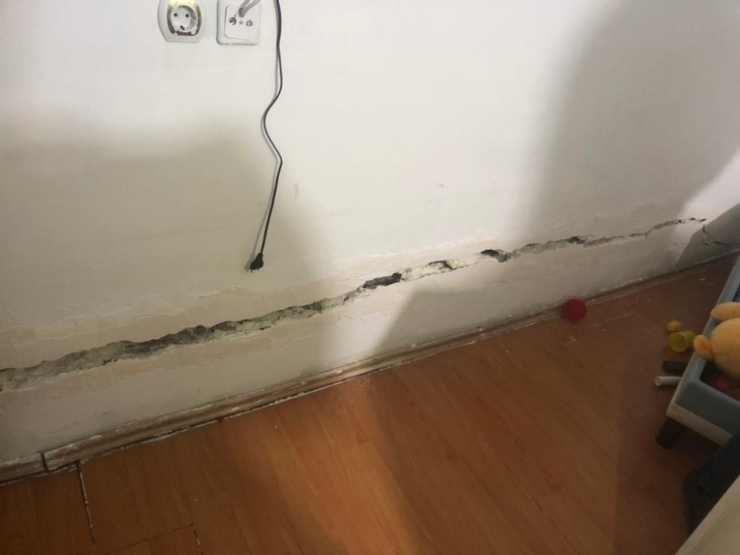 Başkent’te Bodrum Katında Çökme Olan Bina Tahliye Edildi