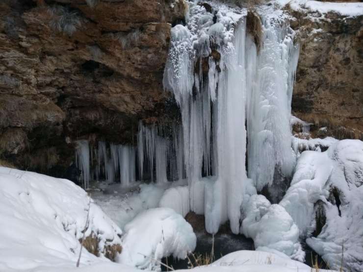 Sırakayalar Şelalesi Buz Tuttu