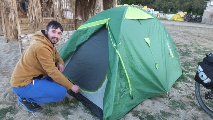 Safranbolulu Makine Ressamı Bisikletle Antalya’ya Gidiyor