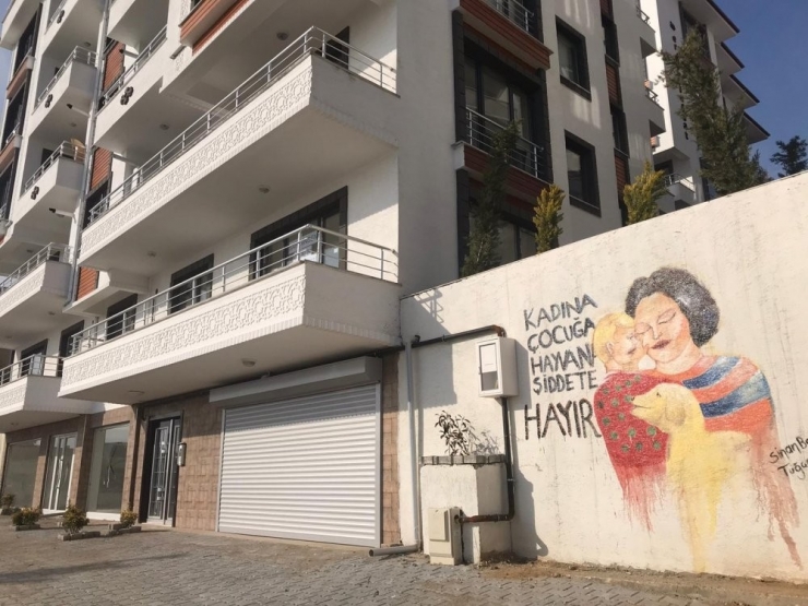 ’Kadına, Çocuğa Ve Hayvan Şiddetine Hayır’ Teması Sokak Duvarlarına İşlendi
