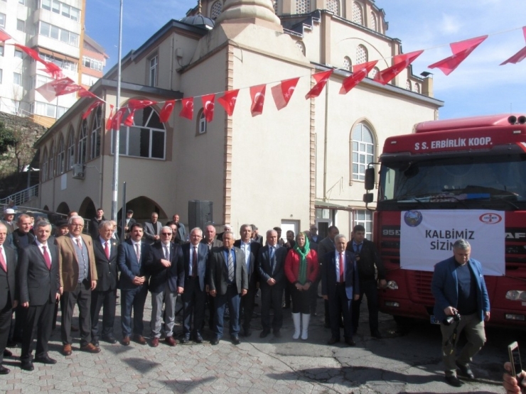2 Tır Dolusu Yardım Deprem Bölgesine Gönderildi