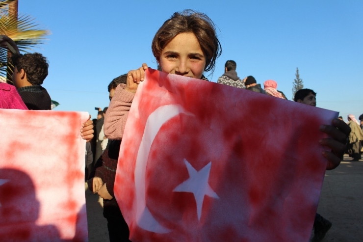 İdlib’de Tsk’ya Destek Gösterisi