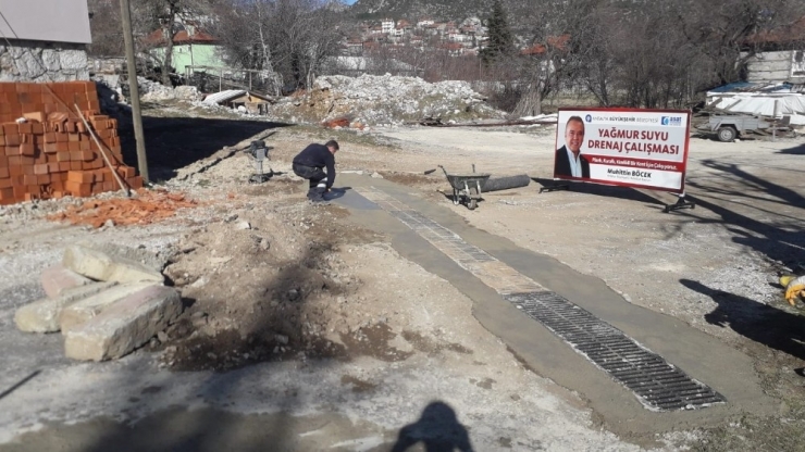 İbradı’da Yağmur Suyu Çalışması