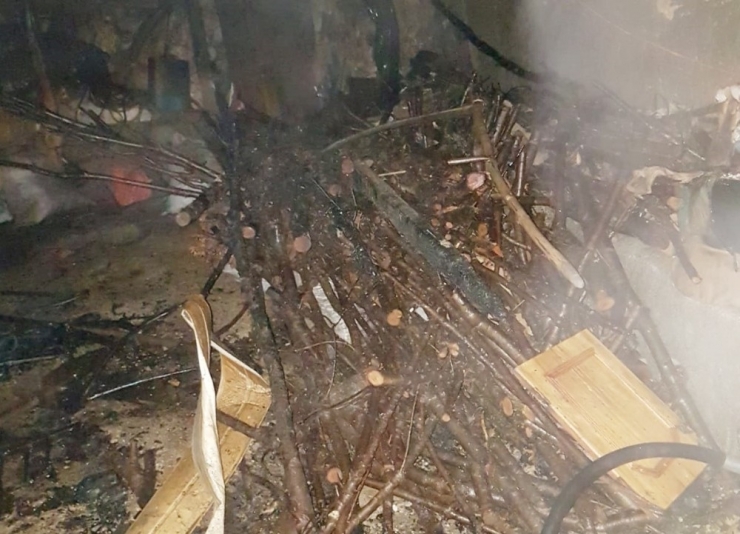 İlçedeki Yangın Paniğe Neden Oldu