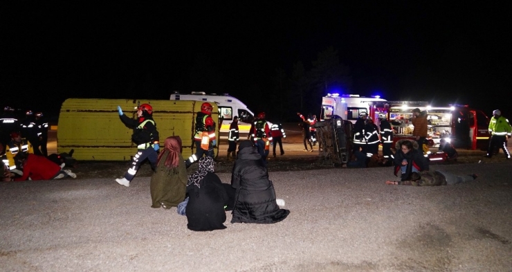 Otobüs Kazası İhbarı Tatbikat Çıktı