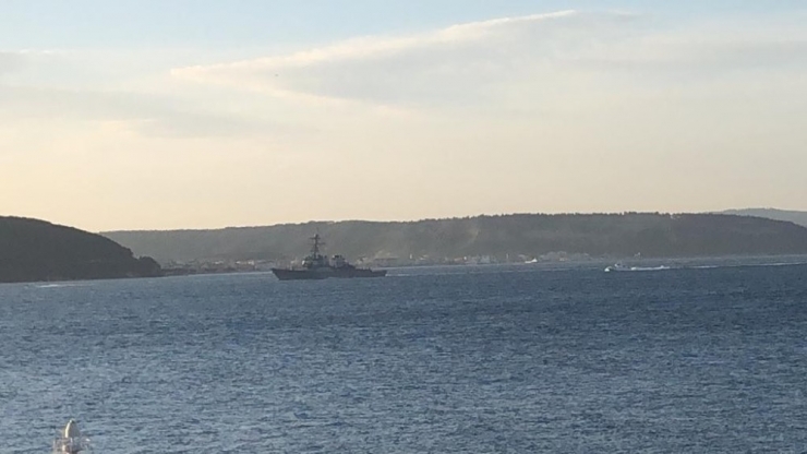 Amerikan Savaş Gemisi Çanakkale Boğazı’ndan Geçti