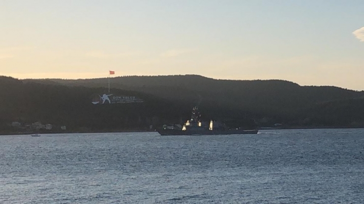 Amerikan Savaş Gemisi Çanakkale Boğazı’ndan Geçti