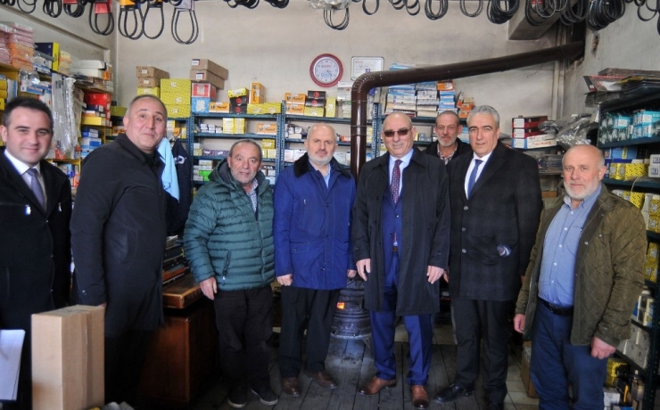 Sanayi Sitesini Ziyaret Edip, Esnafın Taleplerini Dinlediler