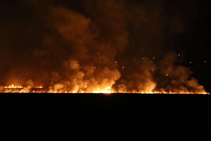 Kaş’ta Sazlık Yangını