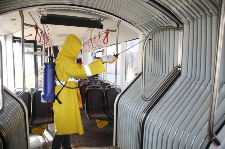Elazığ’da Toplu Taşıma Araçları İlaçlandı