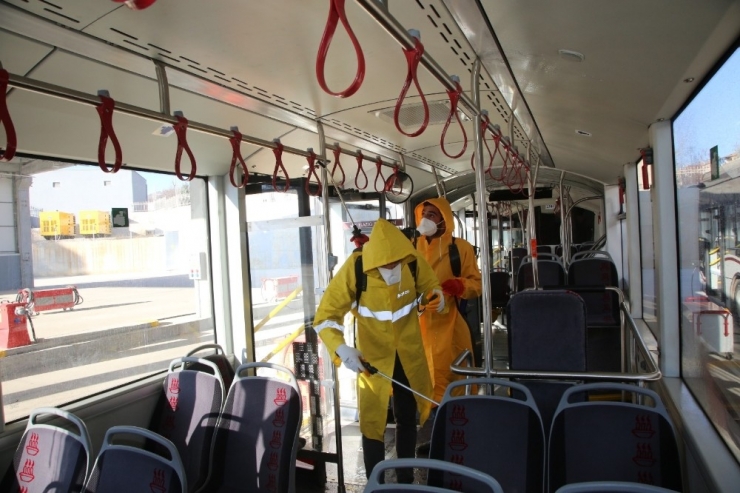 Elazığ’da Toplu Taşıma Araçları İlaçlandı