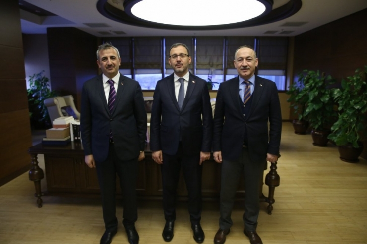 Vali Sezer İle Başkan Saygılı, Spor Bakanı Kasapoğlunu Ziyaret Etti