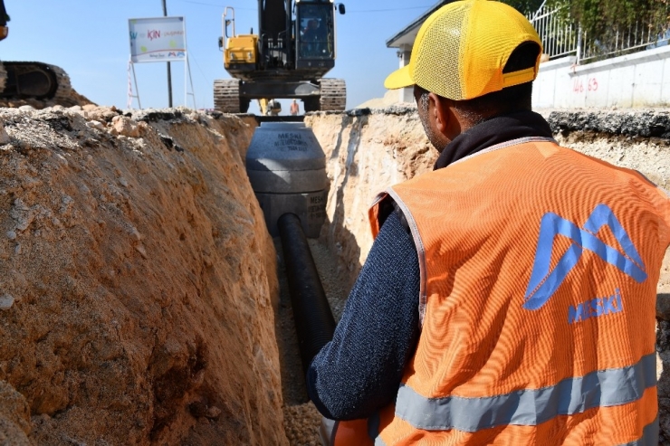 Meski, Yeşilçimen Mahallesine Yeni Kanalizasyon Hattı Döşedi