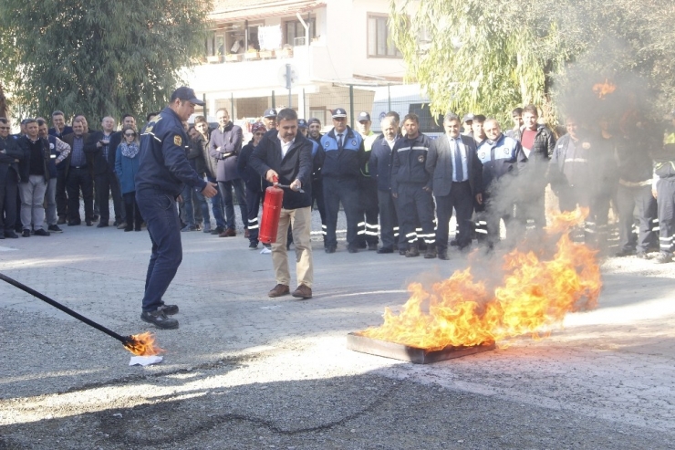 Ortaca’da Belediye Personeline Yangın Eğitimi Verildi