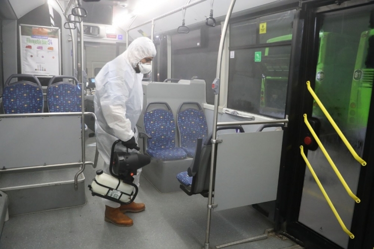 Sakarya’da Belediye Otobüslerine Korona Virüs Önlemi