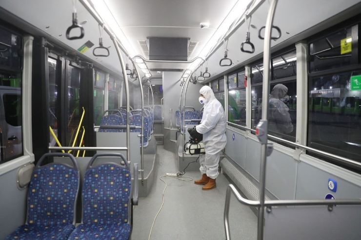 Sakarya’da Belediye Otobüslerine Korona Virüs Önlemi