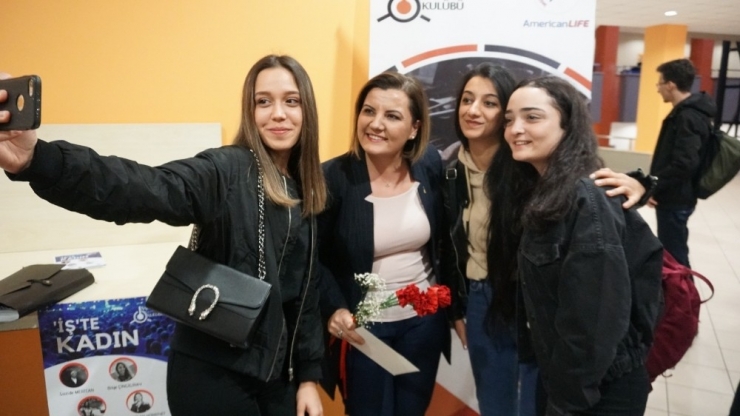 Başkan Hürriyet’ten Üniversite Öğrencilerine ‘İş’te Kadın’ Dersi