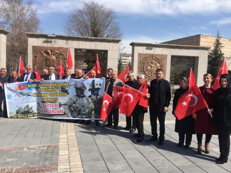 Kayserili Muhtarlardan Bahar Kalkanı Harekatı’na Destek