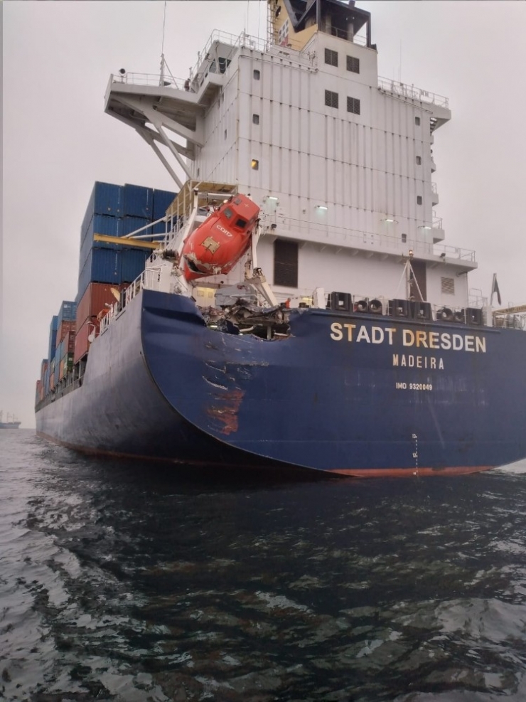 İzmit Körfezi’nde İki Kuru Yük Gemisi Çarpıştı